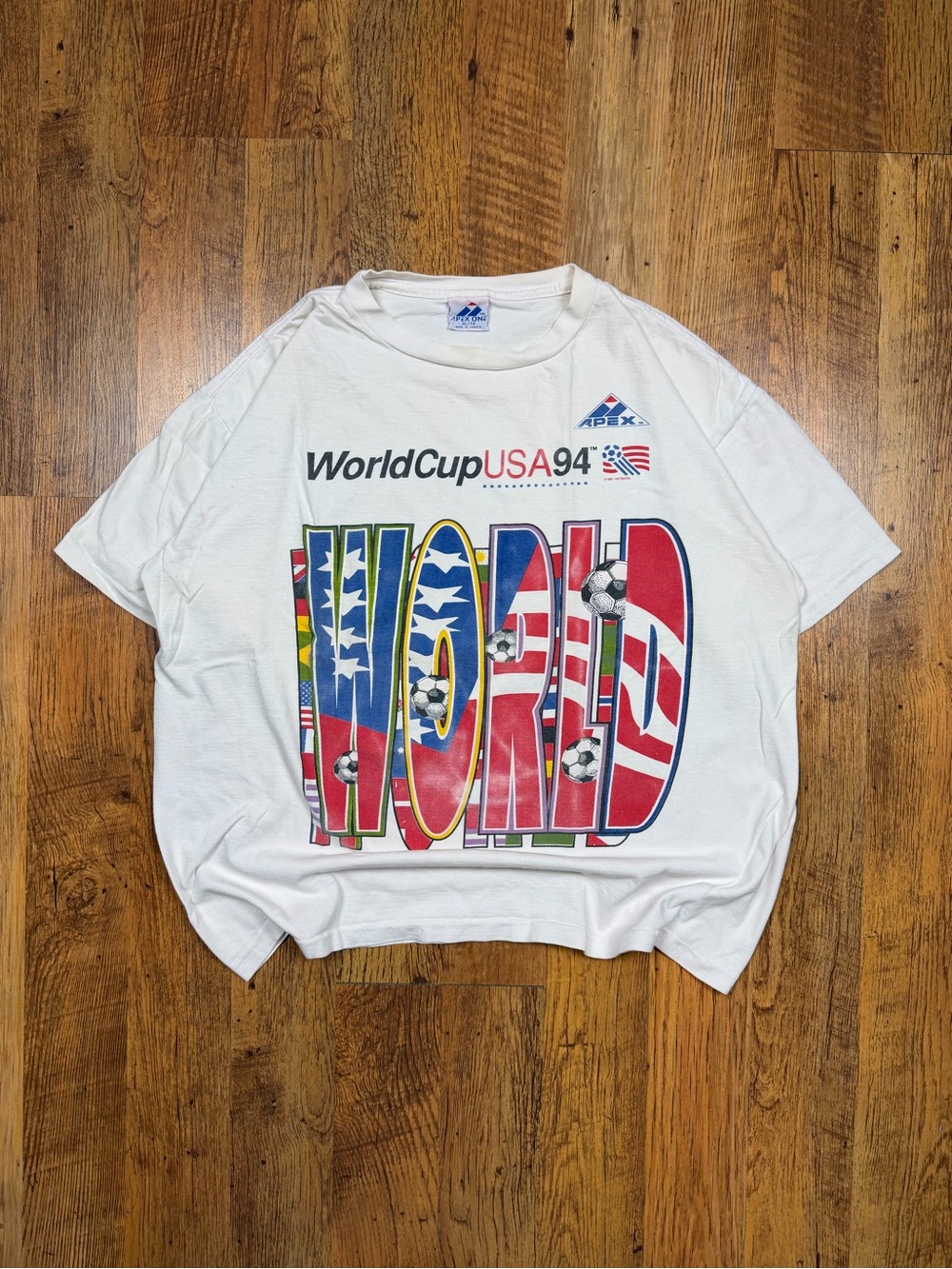 Apex White World Cup USA 94 Graphic Soccer Tee